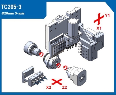 5 Axis Technology TC205 Spindle Swiss Type CNC Turning Lathe с послепродажным обслуживанием