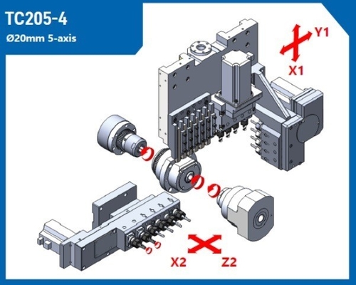 5 Axis Technology TC205 Spindle Swiss Type CNC Turning Lathe с послепродажным обслуживанием